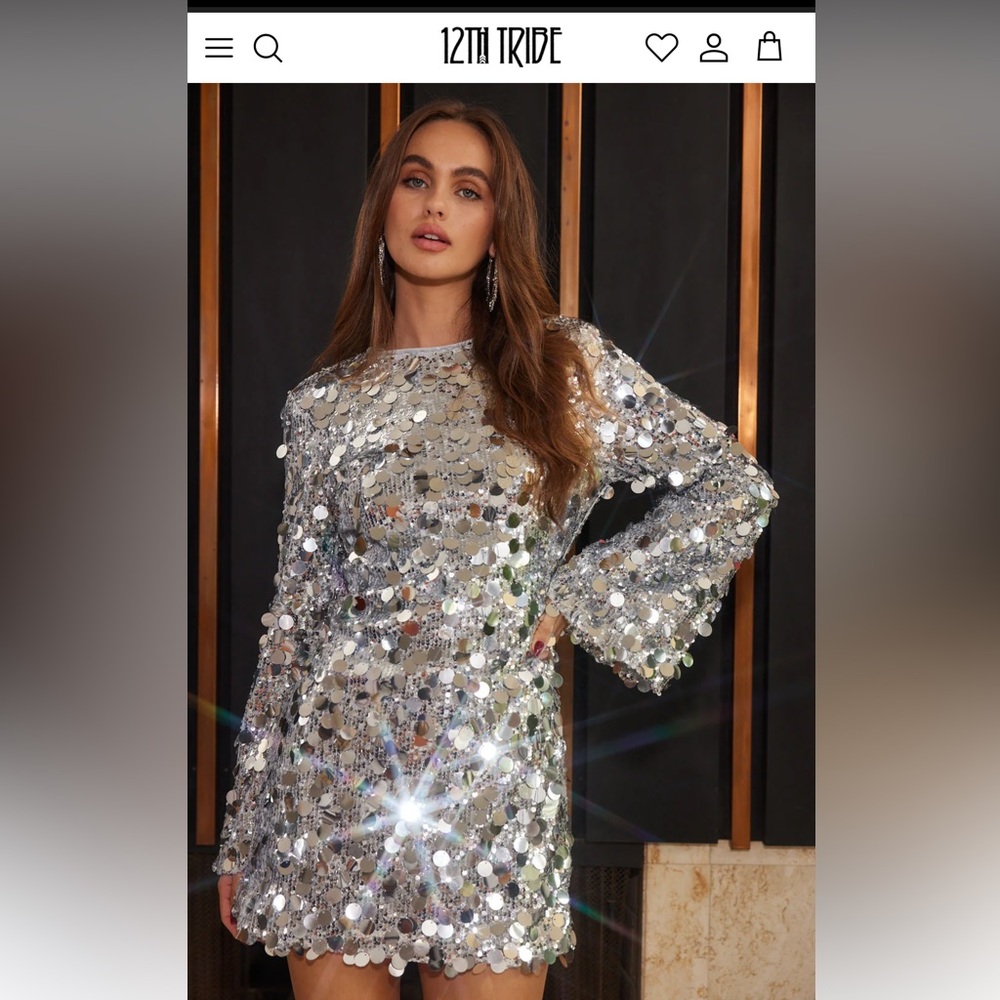 Silver mini Dress
